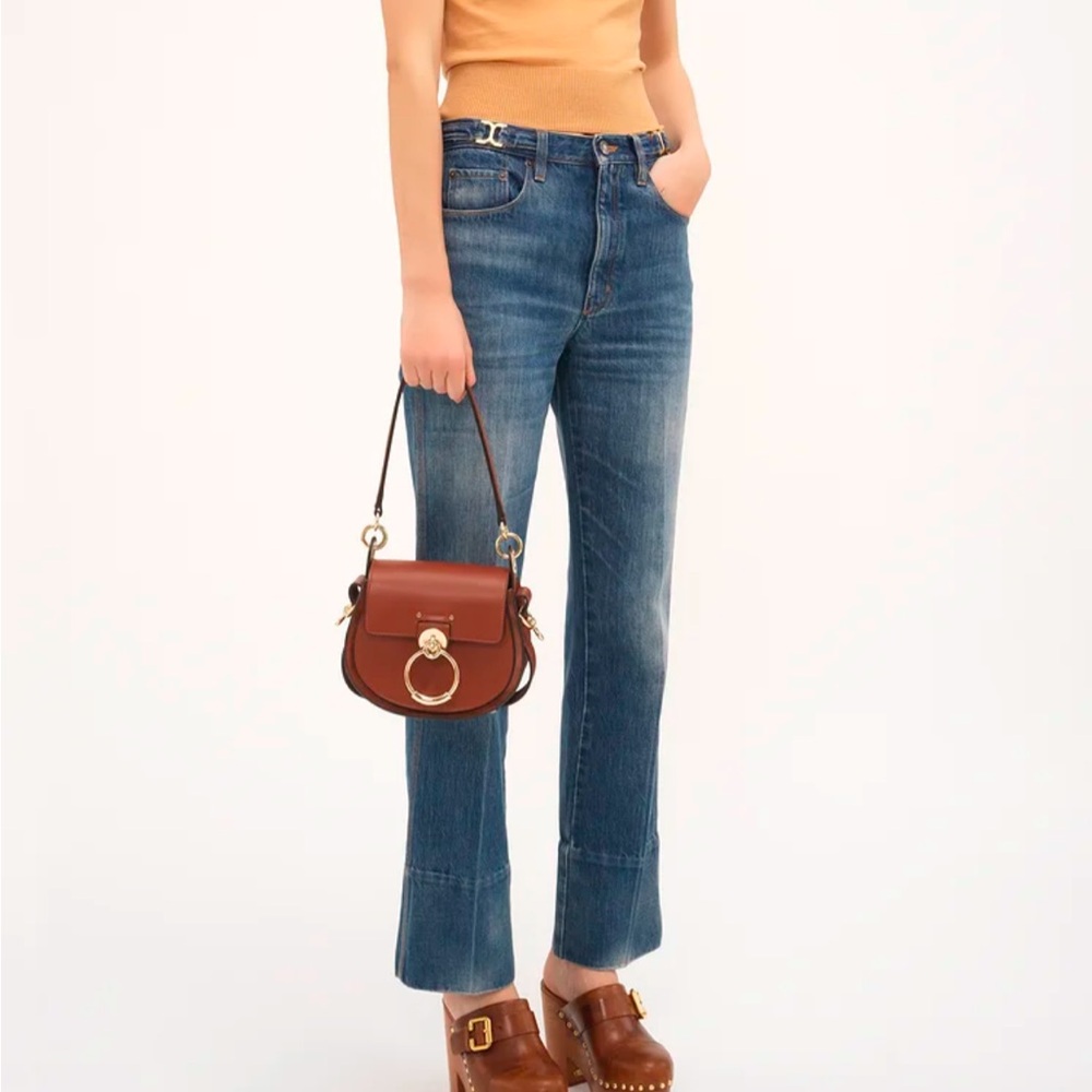SMALL TESS BAG IN SHINY & SUEDE LEATHER - Picture 6 of 14